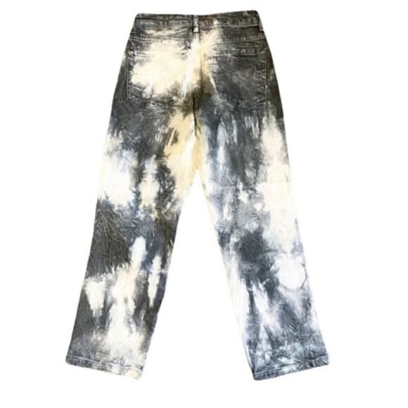 Top Shop Tie-dye Straight Leg High Waisted Jeans, size 25 NWT - Picture 3 of 7